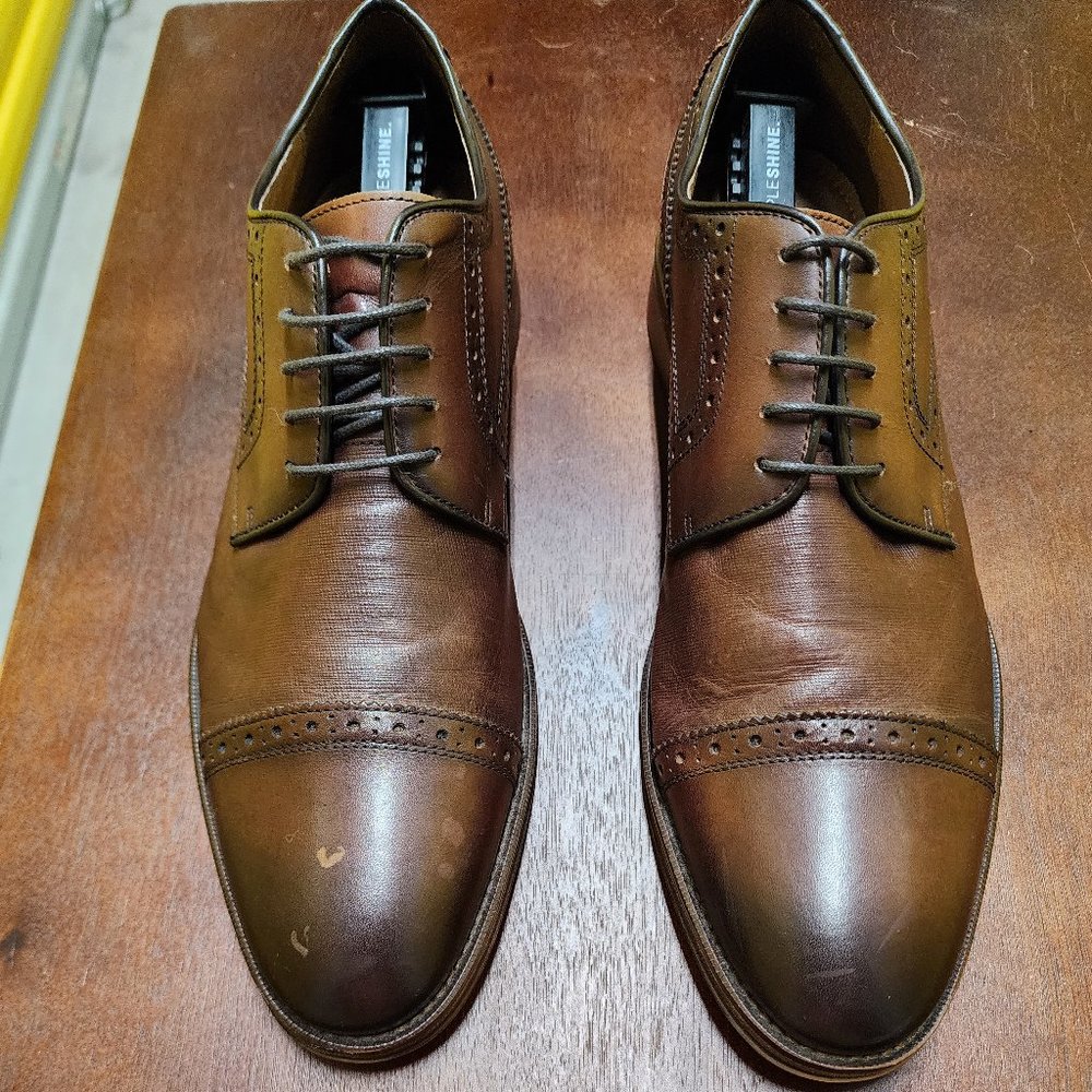 Joseph Abboud  Men's Burgundy/Brown Leather Shoes - Size 11.5